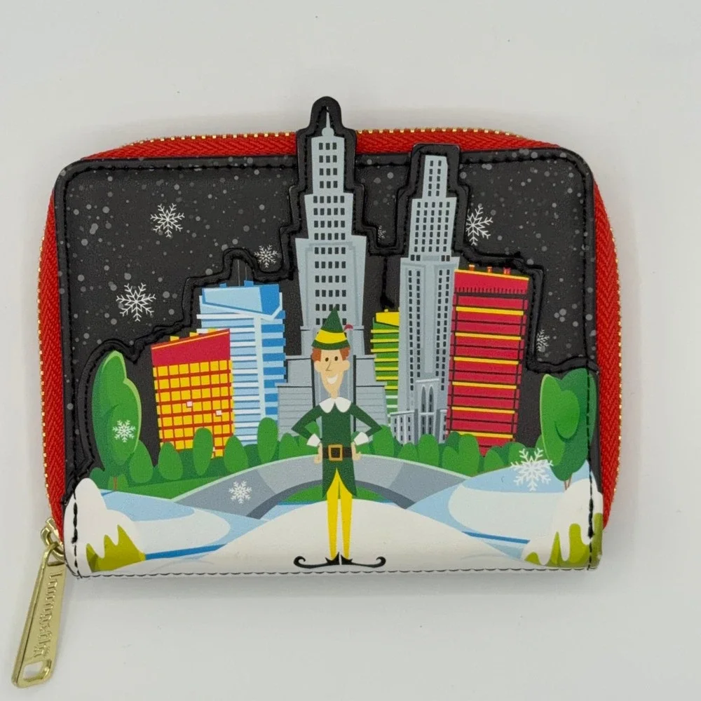Loungefly Wallet Elf Movie Womens OS Buddy The Elf NYC Skyline Zip‎ Around Black